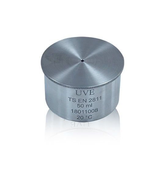 PİKNOMETRE Yoğunluk Özgül Ağırlık Özkütle Ölçer Kalibrasyonlu ISO2811/DIN53217/ASTM D1475 Paslanmaz Çelik - 50 cc ml