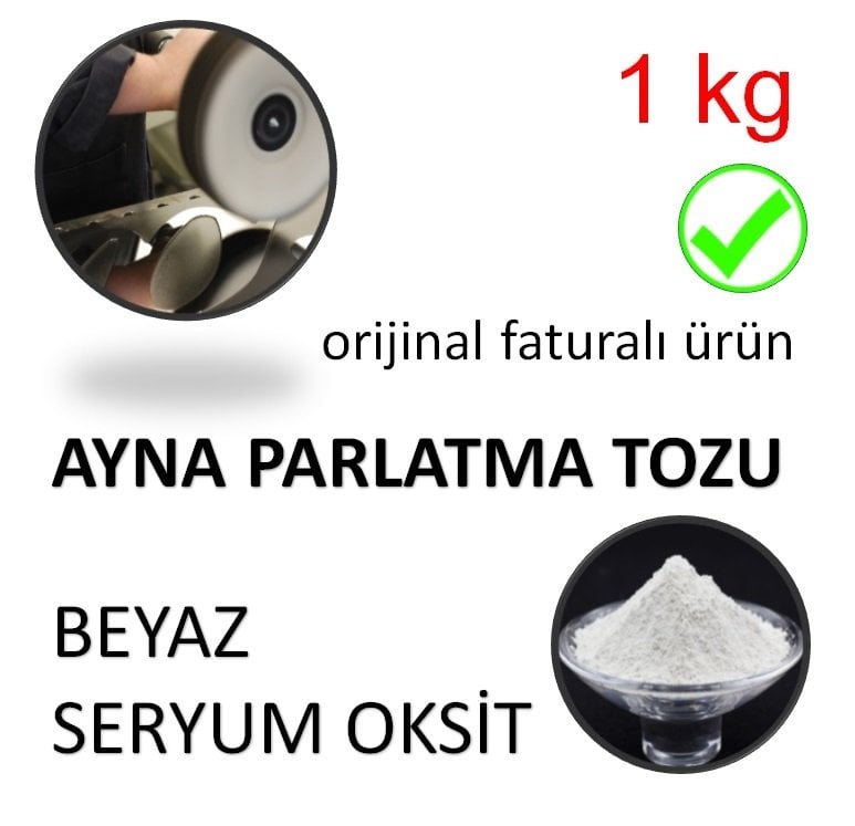 Ayna Parlatma Tozu Beyaz Seryum Oksit - 1 KG