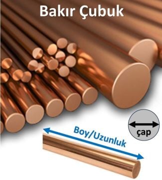 16 mm Saf Yuvarlak Bakır Çubuk