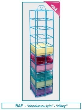 İSOLAB 092.24.212O dondurucu rafı - çelik tel - dik model - 12 adet 2 ml cryo kutu kapasiteli - turuncu (1 adet)