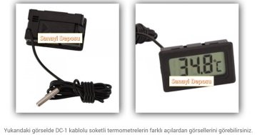 DC-1 Mini Kablolu Soketli Termometre (5' li Paket)