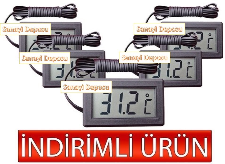 DC-1 Mini Kablolu Soketli Termometre (5' li Paket)