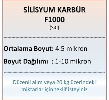 Silisyum Karbür F1000 - SiC- 4.5 mikron - 5 KG