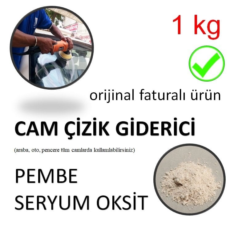 Araba Camı Çizik Giderici Pembe Seryum Oksit 1 kg