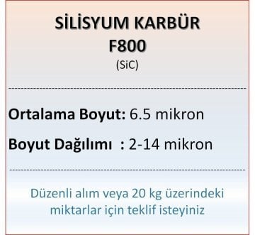Silisyum Karbür F800 - SiC - 6.5 mikron - 25 KG