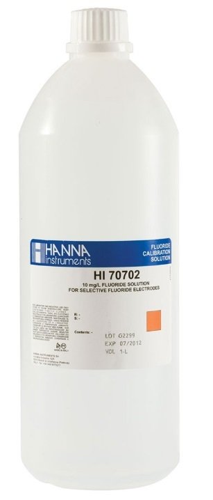 HANNA HI70702/1L Standard Solution at 10 mg/L F¯, 1 L bottle