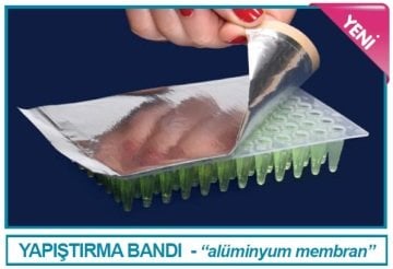 İSOLAB 124.01.011 Yapıştırma filmi - aluminyum - PCR plaklar için (10 adet)