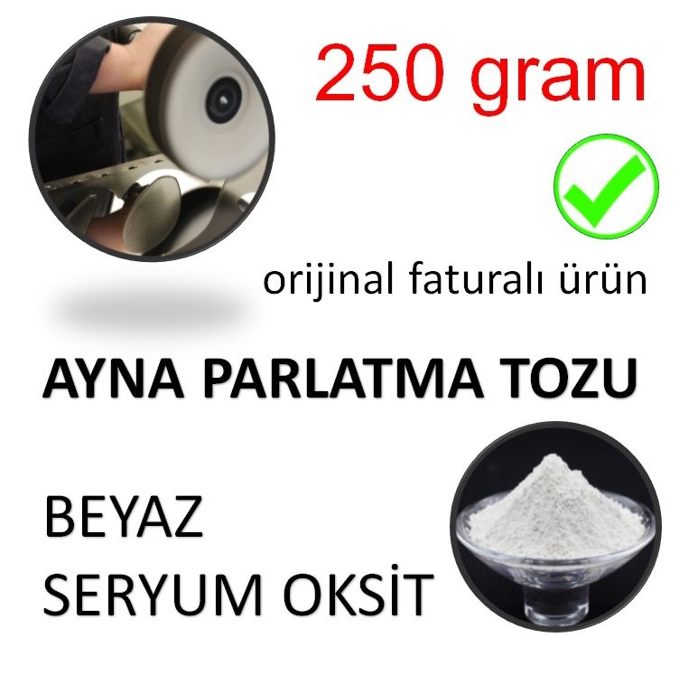 Ayna Parlatma Tozu Beyaz Seryum Oksit 250 gram