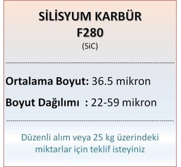 Silisyum Karbür F280 - SiC - 36.5 mikron - 10 KG
