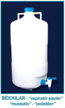 İSOLAB 062.28.905 bidon - asipratör - musluklu - P.P - 5 lt (1 adet)
