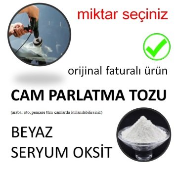 Araba Camı Parlatma Tozu Beyaz Seryum Oksit 1 kg