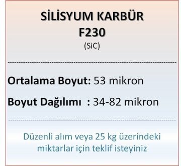 Silisyum Karbür F230 - SiC - 53 mikron - 5 KG