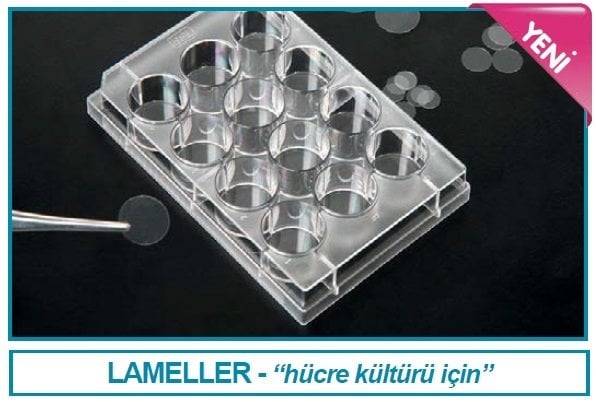 İSOLAB 126.02.024 cover slips - hücre kültürü için - 24 kuyulu (200 adet)