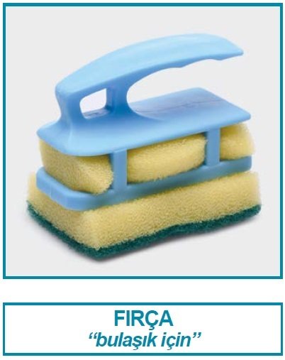 İSOLAB 071.06.002 fırça - bulaşık süngerli (1 adet)