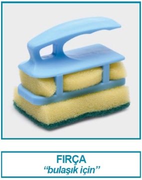 İSOLAB 071.06.002 fırça - bulaşık süngerli (1 adet)