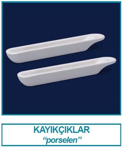 İSOLAB 038.17.001 kayıkçık - porselen - 85 x 13 x 8 mm (10 adet)