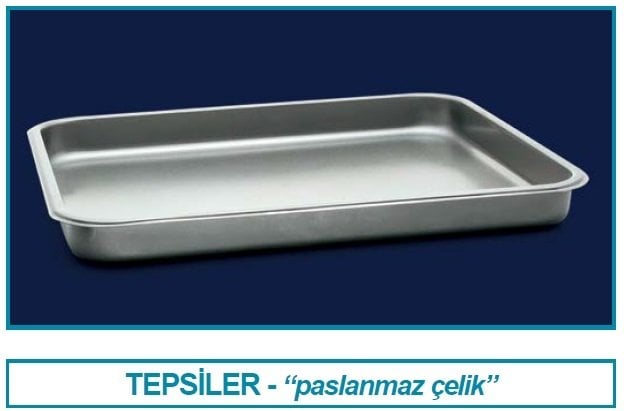 İSOLAB 062.42.910 tepsi - paslanmaz çelik - 400 x 500 x 50 mm - 10 l (1 adet)