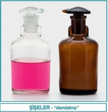 İSOLAB 062.03.100 şişe - damlatma - cam - amber - 100 ml (1 adet)