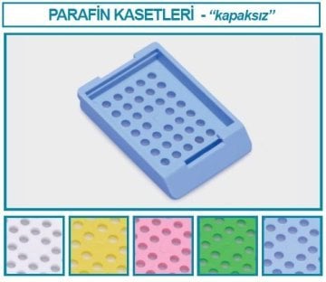 İSOLAB 074.01.002 parafin kasedi - kapaksız - sarı (500 adet)