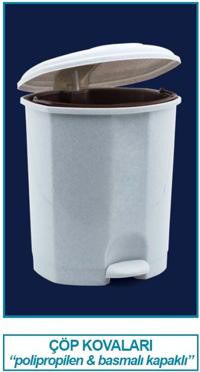 İSOLAB 062.71.918 çöp kovası - basma kapaklılı - P.P - 18 lt (1 adet)