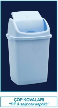 İSOLAB 062.70.935 çöp kovası - salıncak kapaklı - P.P - 35 lt (1 adet)