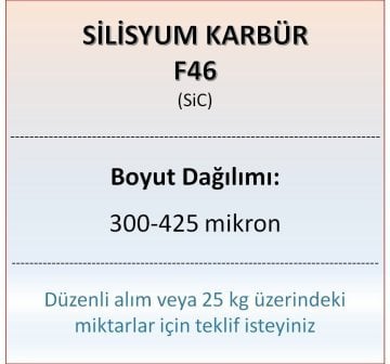 Silisyum Karbür F46 - SiC - 300-425 mikron - 5 KG