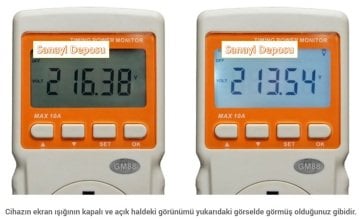 BGM88 Timer Özellikli Enerji Ölçer / Prizden Güç Ölçer