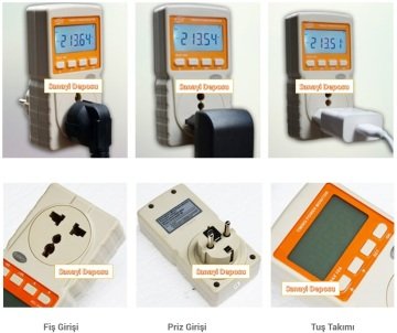 BGM88 Timer Özellikli Enerji Ölçer / Prizden Güç Ölçer