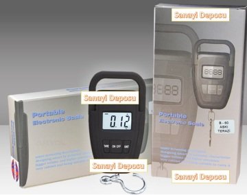B60 Elektronik Askı Terazi - Hassasiyet: 10 gr. Max: 50 kg.