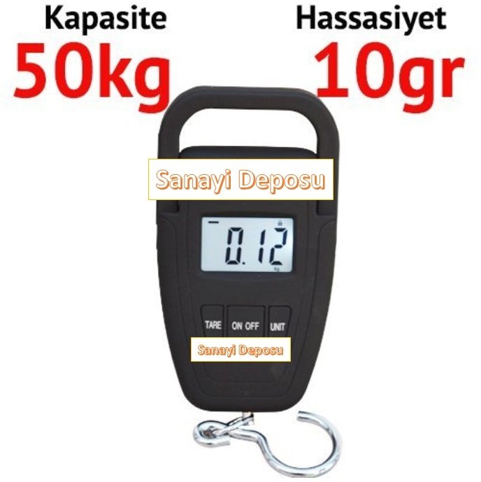 B60 Elektronik Askı Terazi - Hassasiyet: 10 gr. Max: 50 kg.