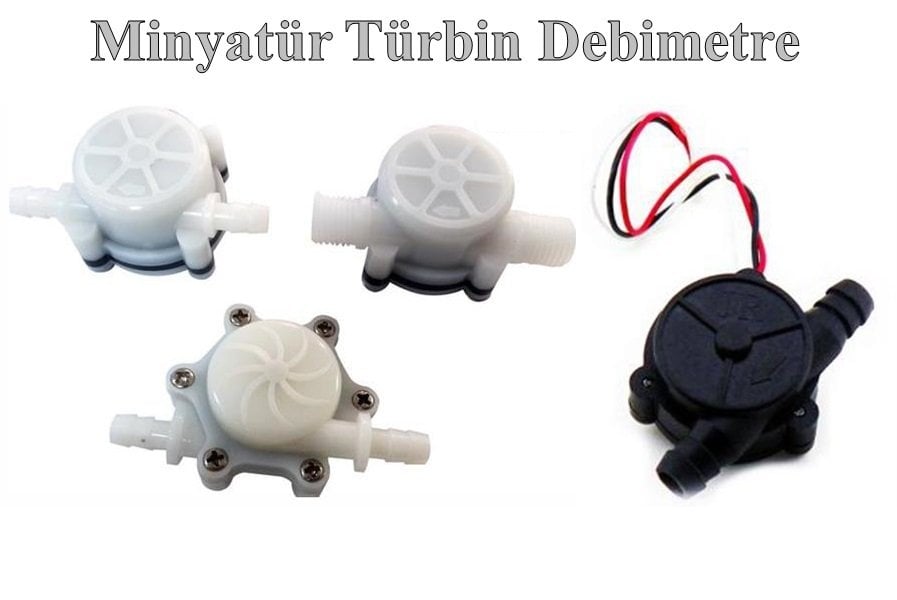 Türbin Tip Debimetre Minyatür PVC