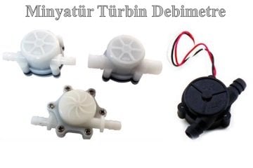 Türbin Tip Debimetre Minyatür PVC
