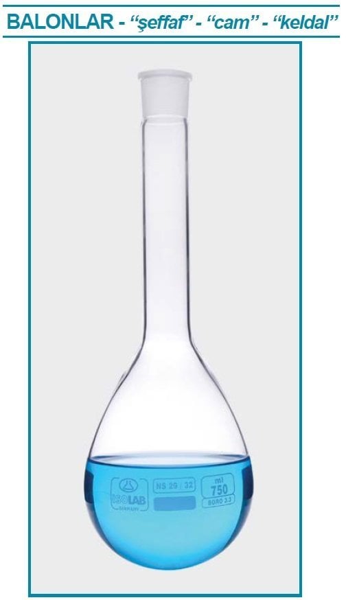 İSOLAB 030.57.500 balon - kjeldahl- 29/32 - 500 ml (1 adet)
