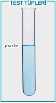 İSOLAB 077.04.001 tüp - P.S - yuvarlak tabanlı - 12 x 75 mm (1000 adet)