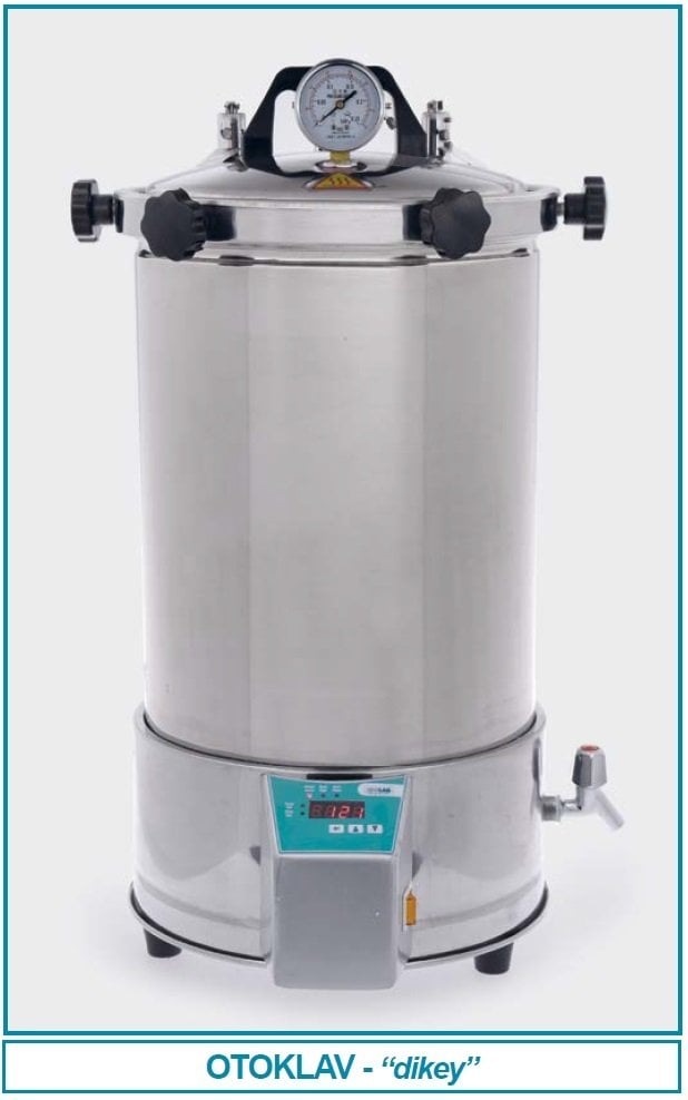 İSOLAB 601.02.024 otoklav - dik tip - 24 lt (1 adet)