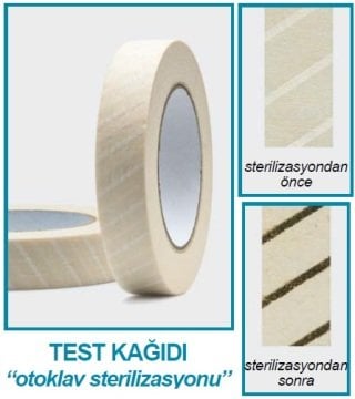 İSOLAB 101.03.001 sterilzasyon test kağıdı - rulo (1 rulo)