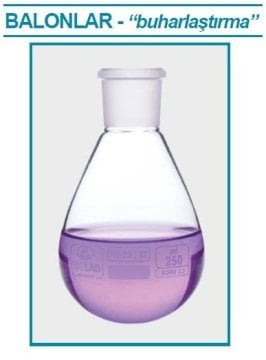 İSOLAB 030.55.100 balon - buharlaştırma - 100 ml (1 adet)