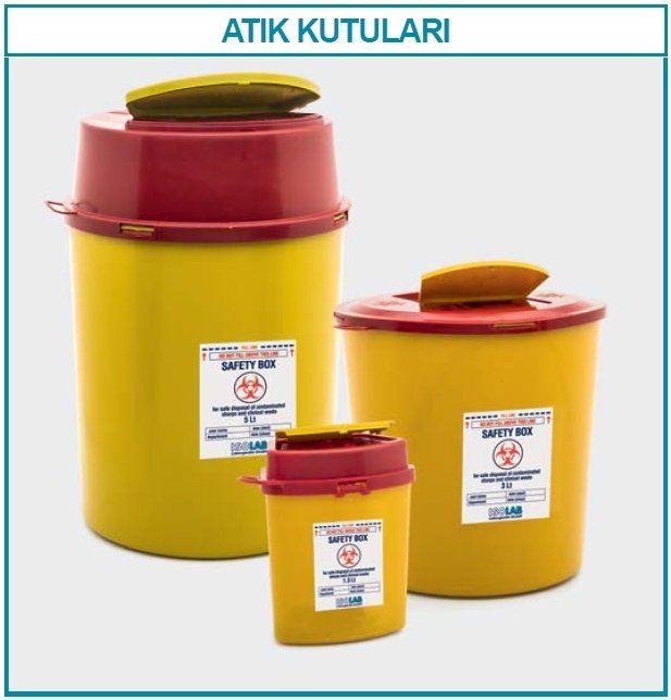 İSOLAB 062.80.925 atık kutusu - 25 lt (1 adet)