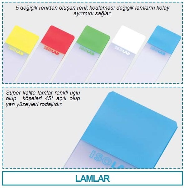 İSOLAB 075.05.001 lam - düz kesim - ekonomik kalite (2500 adet)