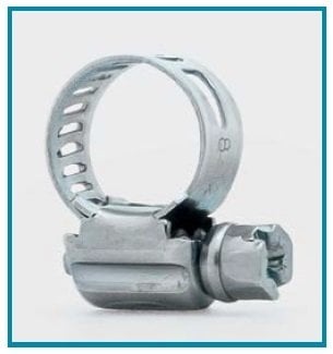 İSOLAB 052.16.012 hortum kıskacı - vidalı kelepçe - 8/12 mm (1 adet)