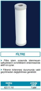 İSOLAB 623.11.110 yedek filtre - otomatik destile cihazı için (1 adet)