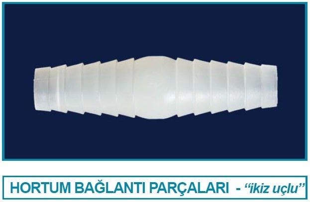 İSOLAB 052.20.009 hortum bağlantı parçası - ikiz uç - 9 ile 13 mm (1 adet)