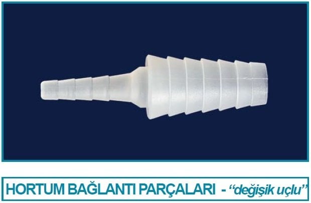 İSOLAB 052.21.009 hortum bağlantı parçası - daralan uç - 9 ile 13 mm (1 adet)