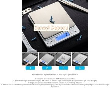 ALF 500 Hassas Cep Terazisi - Hassasiyet: 0,01 gr. Max: 500 gr.