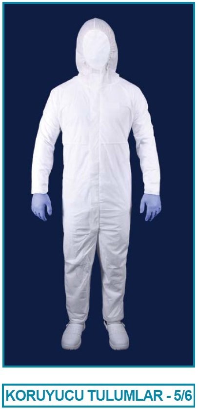 İSOLAB 080.51.003 koruyucu tulum ( güvenlik seviyesi 5/6 ) - Medium (1 adet)