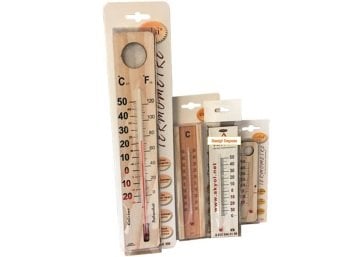 5 ADET Model 680 Büyük Tip Ahşap Oda Termometresi