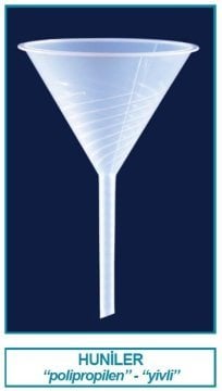 İSOLAB 041.05.120 huni - P.P - genel amaçlı - yivli - çap 120 mm (1 adet)