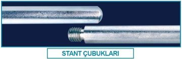 İSOLAB 049.06.006 stand borusu - galvanize çelik - uzunluk 1000 mm (1 adet)