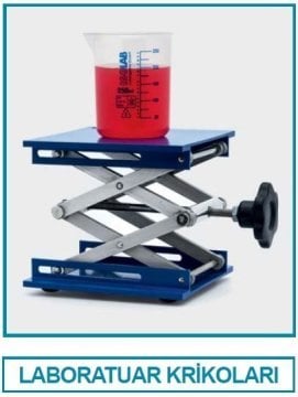 İSOLAB 050.05.150 laboratuar krikosu - alüminyum - 150 x 150 mm (1 adet)