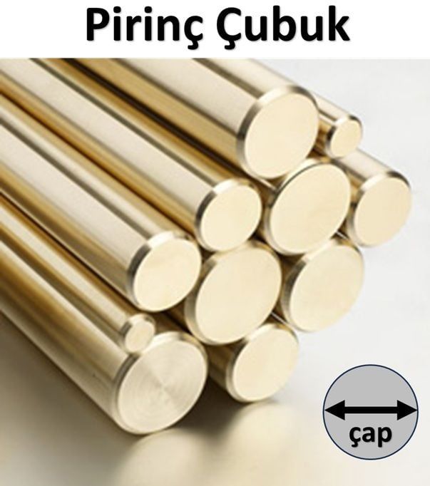 11 mm Yuvarlak Pirinç Çubuk
